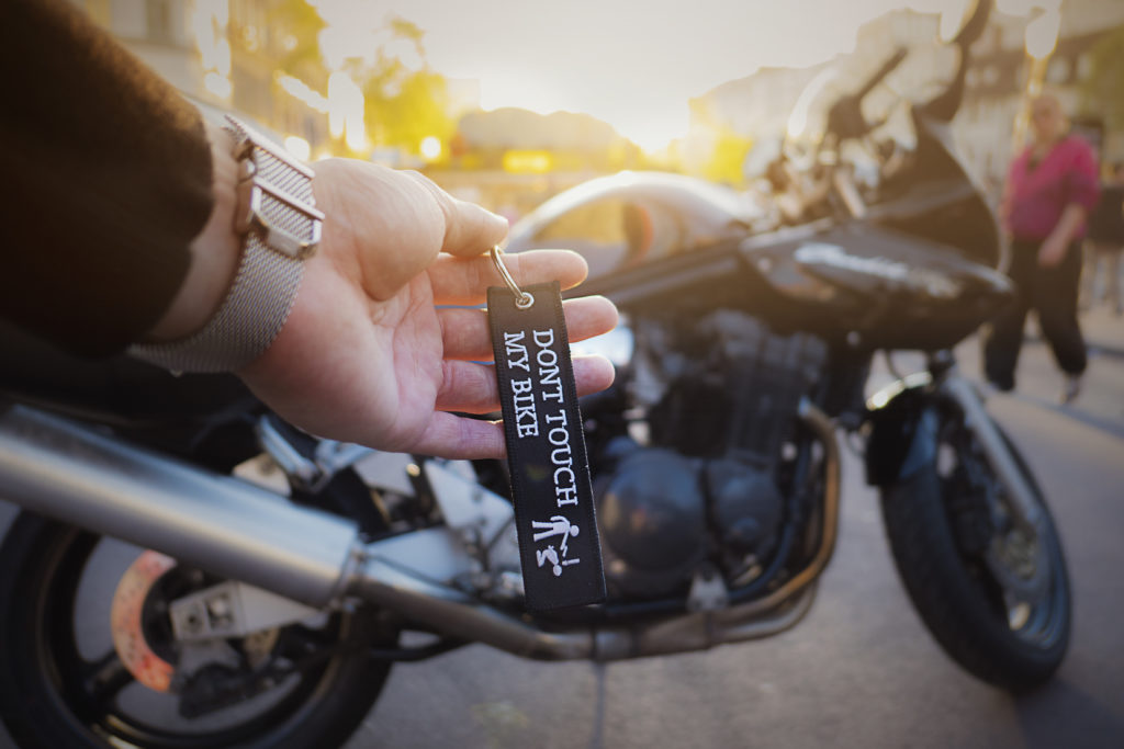 Motorrad Schlüsselanhänger DONT TOUCH